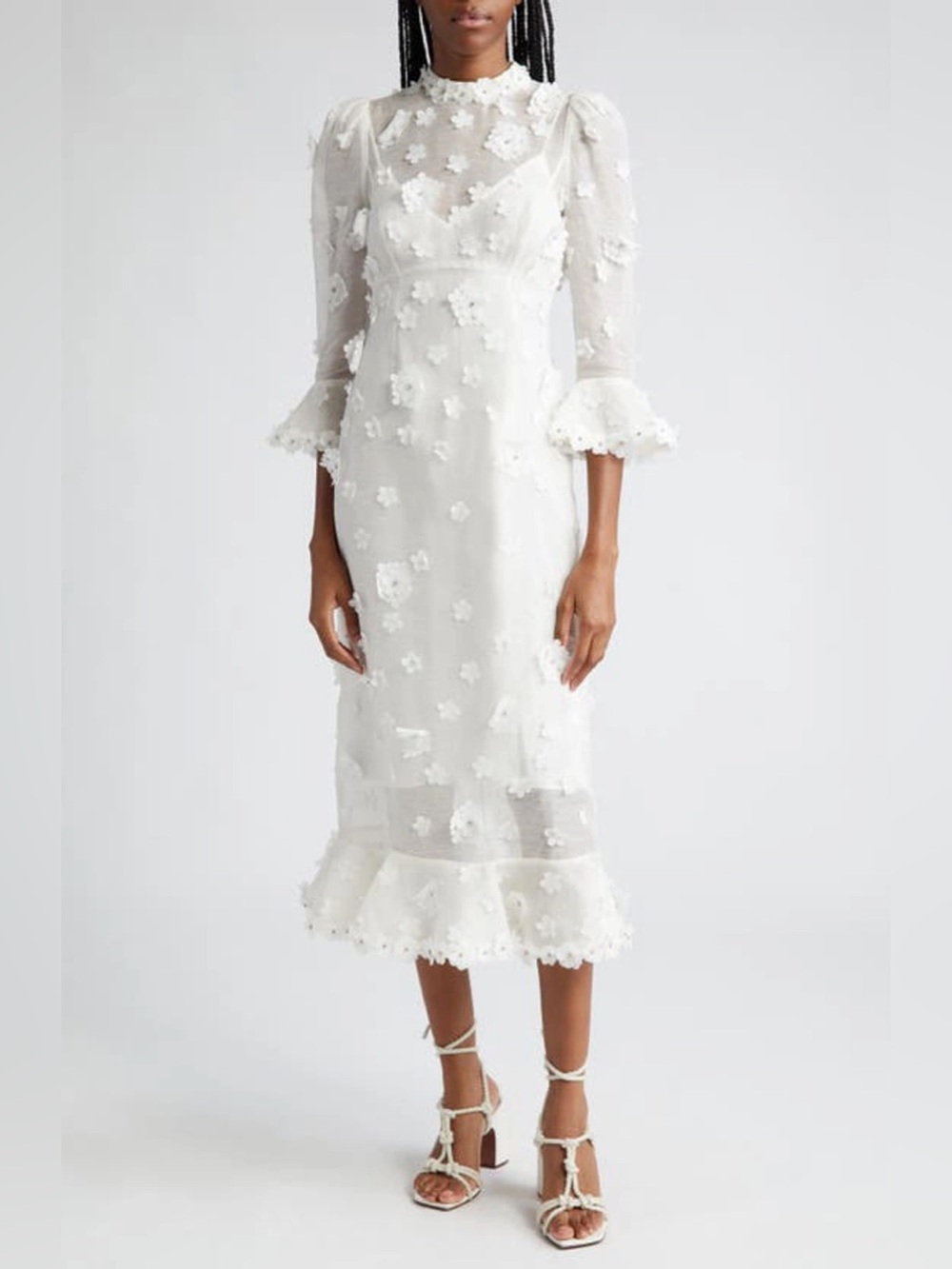 Zimmermann MatchMaker Lift Off Linen Silk Midi Dress